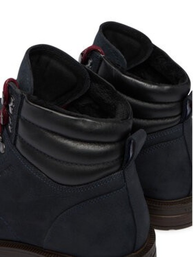 Tommy Hilfiger Trzewiki Cleated Hilfiger Wrm Hook Boot FM0FM05699 Granatowy