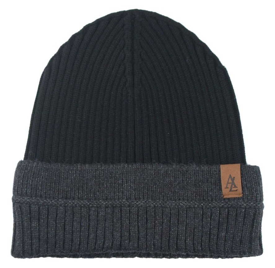 Jesienno-Zimowa Czapka (beanie) – Alties - Czarna z Grafitem