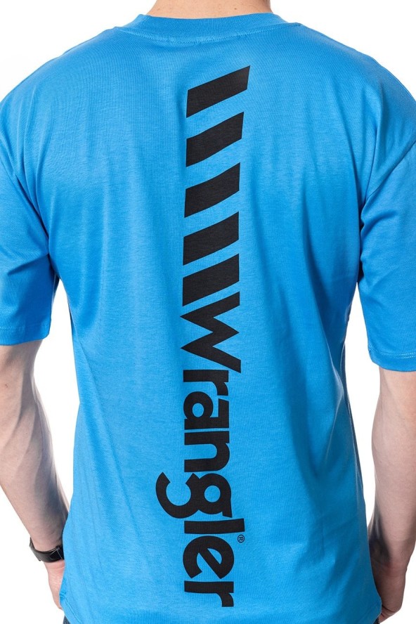 WRANGLER T SHIRT B&Y OVERSIZED T MEDITERRANEAN BLUE W7C44GHBR 112131691