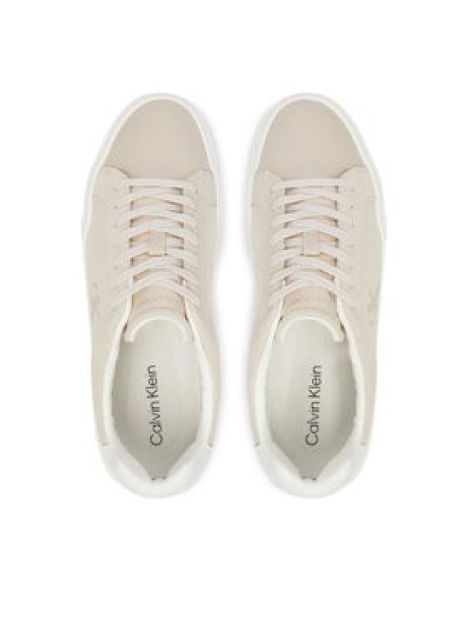 Calvin Klein Sneakersy Chunky Cupsole Laceup Cv Mix HM0HM02238 Beżowy