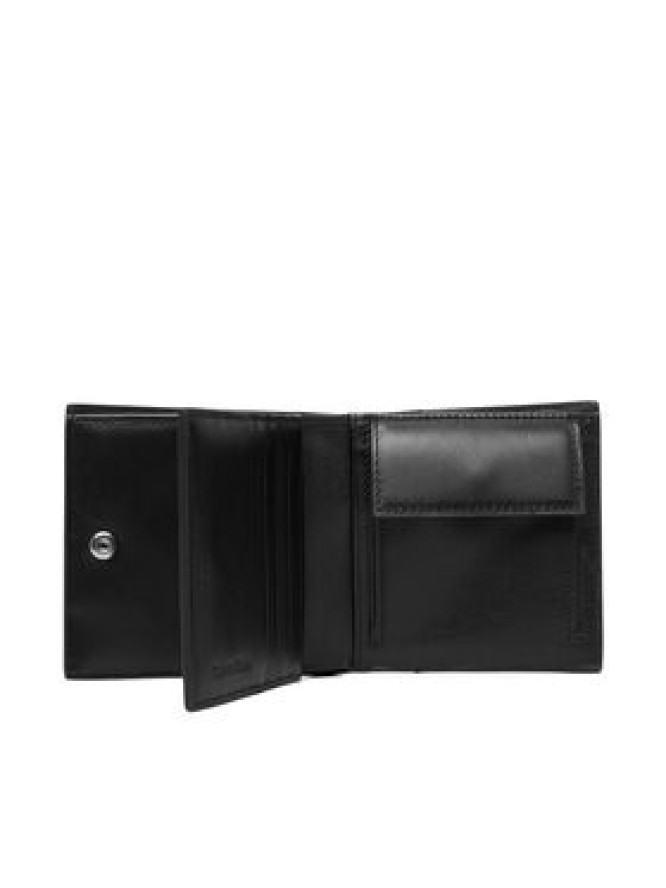 Calvin Klein Portfel Embossed Emblem Trifold LV04D1145G Czarny