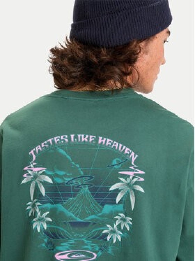 Quiksilver Longsleeve Hw Hollow Coves EQYZT08202 Zielony Comfort Fit