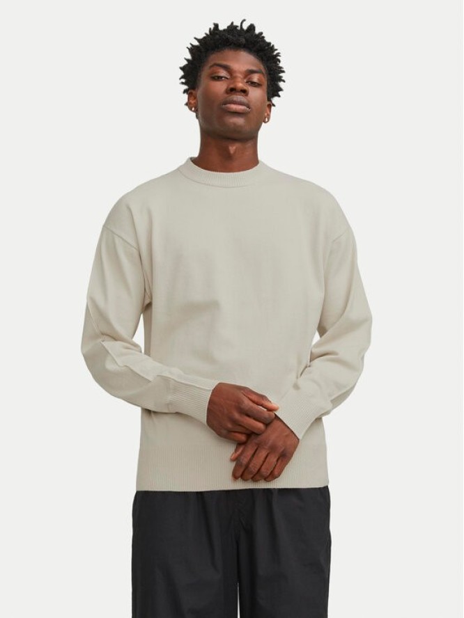 Jack & Jones Sweter Collective 12251556 Beżowy Relaxed Fit