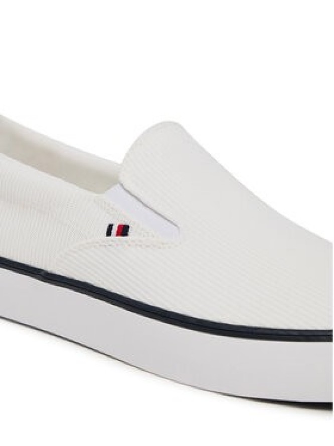 Tommy Hilfiger Tenisówki Th Hi Vulc Core Low Ii Slipon FM0FM05514 Biały