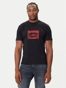 HUGO T-Shirt Deterni 50544496 Czarny Regular Fit