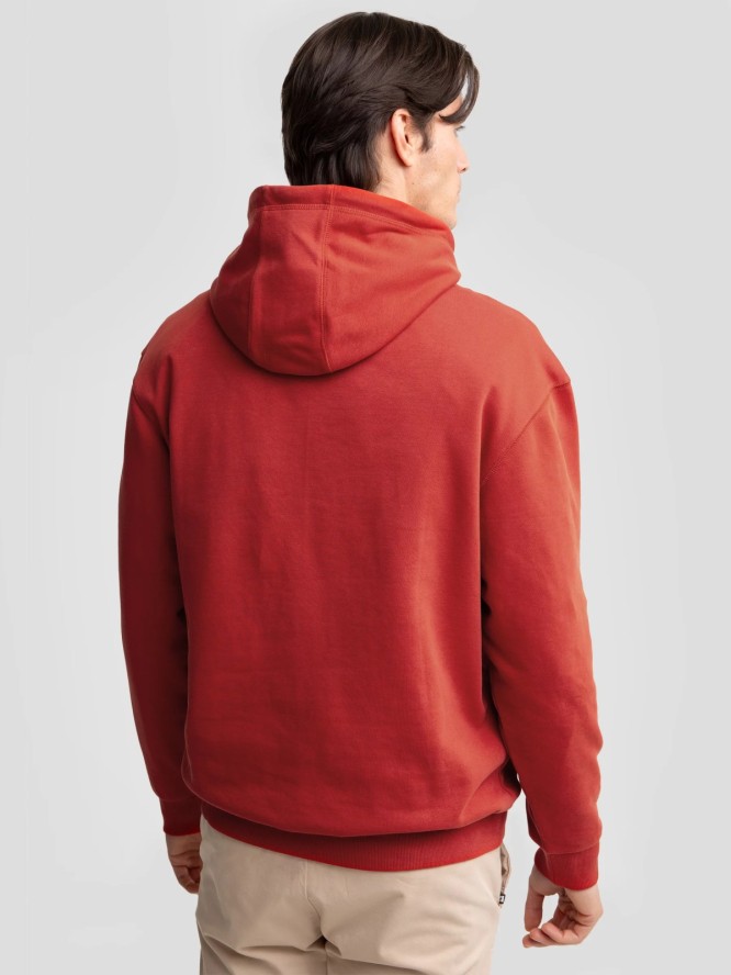 Bluza męska z kapturem z nadrukiem czerwona Herity 704