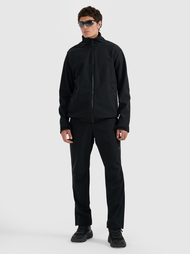 4F Kurtka softshell wiatroodporna membrana 5000 męska - czarna XL