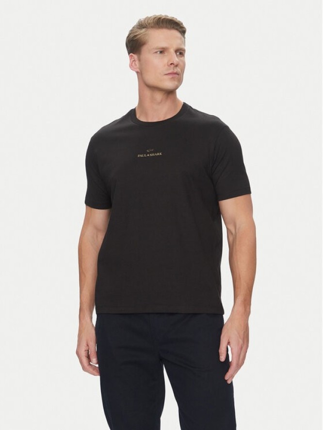 Paul&Shark T-Shirt C0P1240 Czarny Regular Fit
