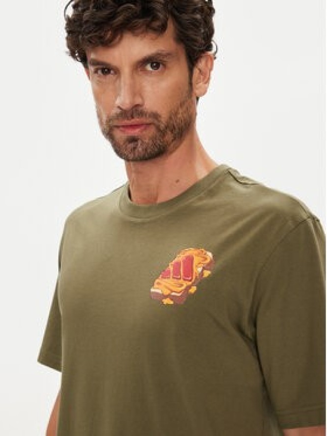 adidas T-Shirt Food Peanut Butter & Jelly Graphic JW4342 Khaki Regular Fit