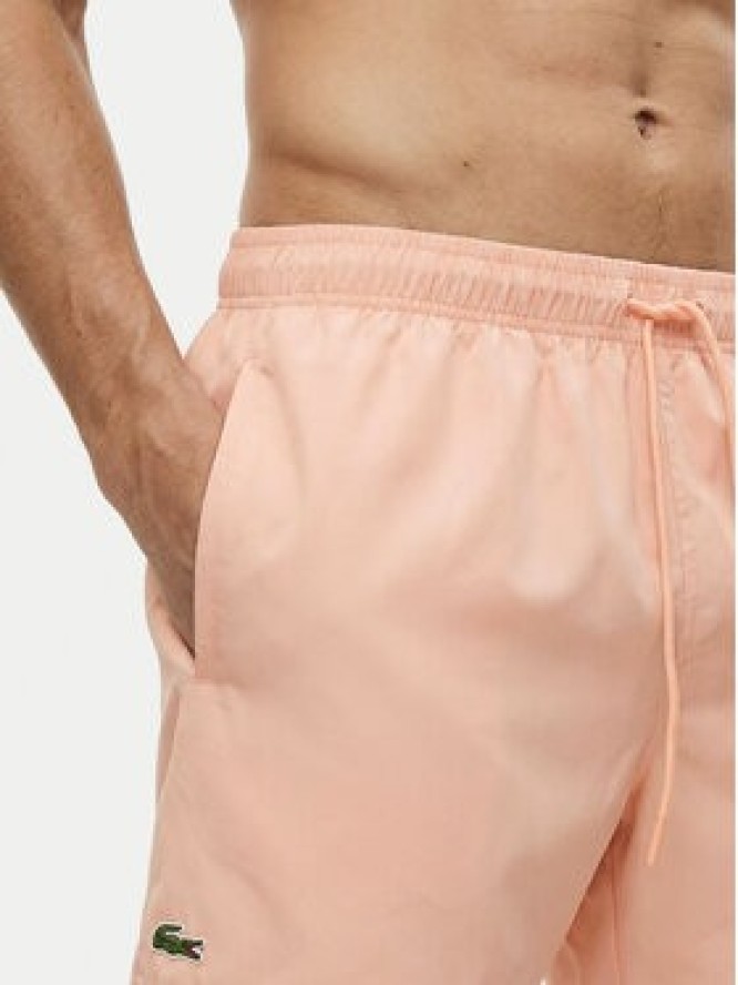 Lacoste Szorty kąpielowe MH6270 Różowy jasny Regular Fit