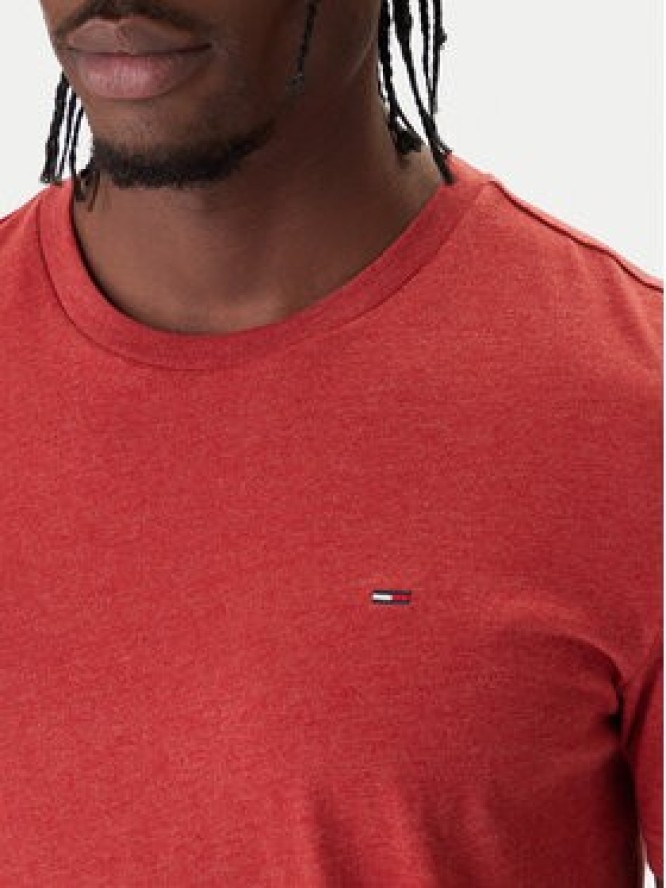 Tommy Jeans T-Shirt Jaspe DM0DM20363 Czerwony Slim Fit