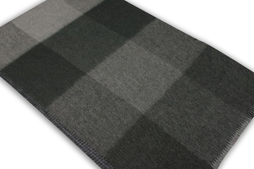 Szalik Popielaty Miękki, Szary w Kratkę, Firmy V.Fraas -Cashmink- Elegancki, Męski