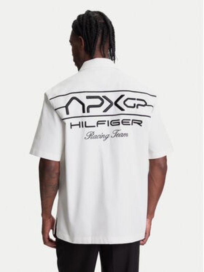 Tommy Hilfiger Koszula F1 Movie Mechanics MW0MW41476 Écru Boxy Fit