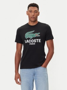 Lacoste T-Shirt TH5634 Czarny Regular Fit