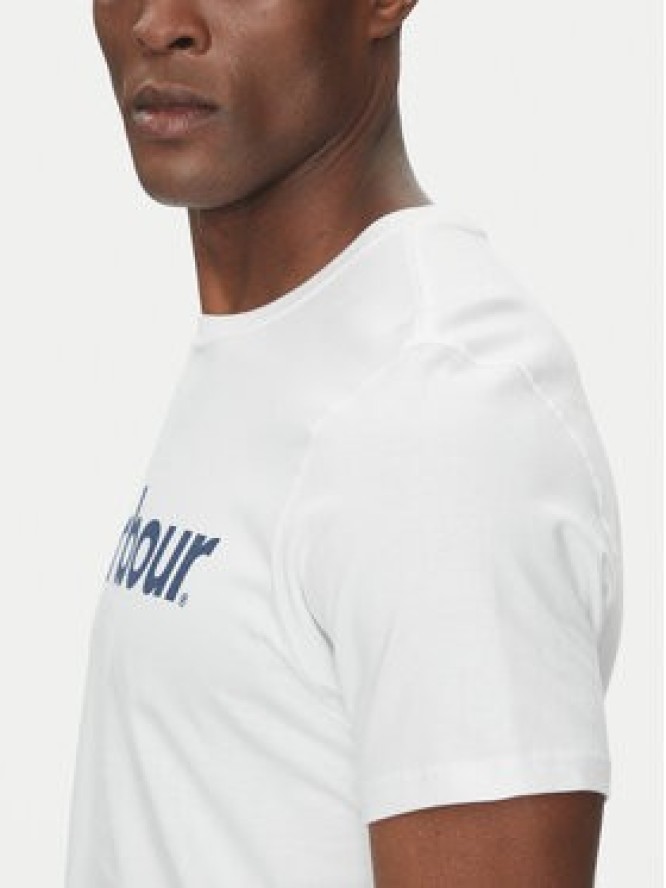 Barbour T-Shirt Logo MTS0531WH51 Biały Tailored Fit