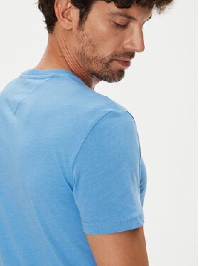 Tommy Jeans T-Shirt Jaspe DM0DM20363 Niebieski Slim Fit