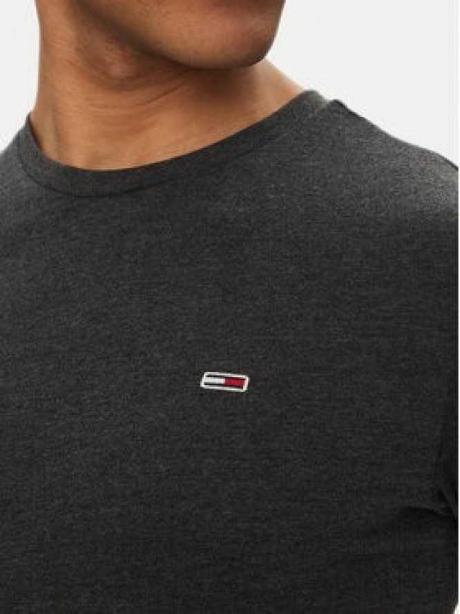 Tommy Jeans T-Shirt Jaspe DM0DM20363 Czarny Slim Fit