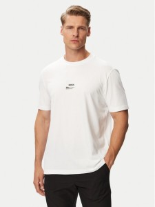 BOSS T-Shirt TS_Network Photo 50564740 Biały Regular Fit