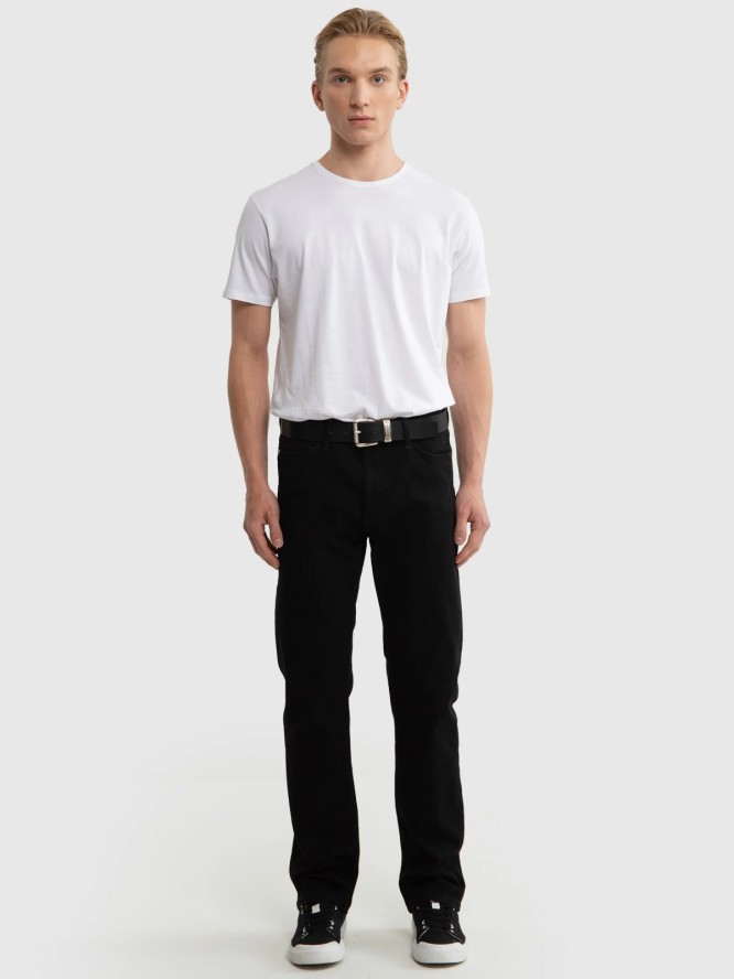 Jeansy męskie z prostą nogawką czarne Colt 901