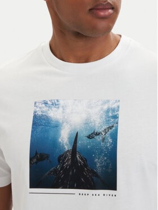 BOSS T-Shirt Creature 50561861 Kremowy Regular Fit