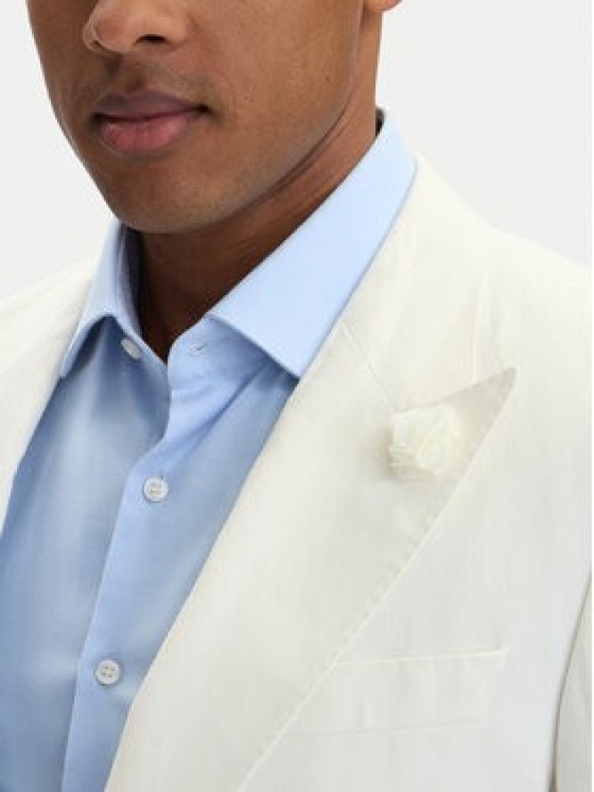 BOSS Marynarka Hutson Peak 262 50561857 Biały Slim Fit