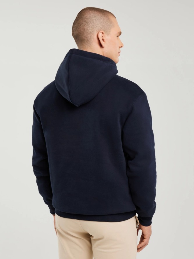 Bluza męska z kapturem z logo BIG STAR granatowa Ashlyno 403