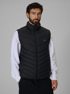 4F Bezrękawnik z wypełnieniem syntetycznym męski - czarny L