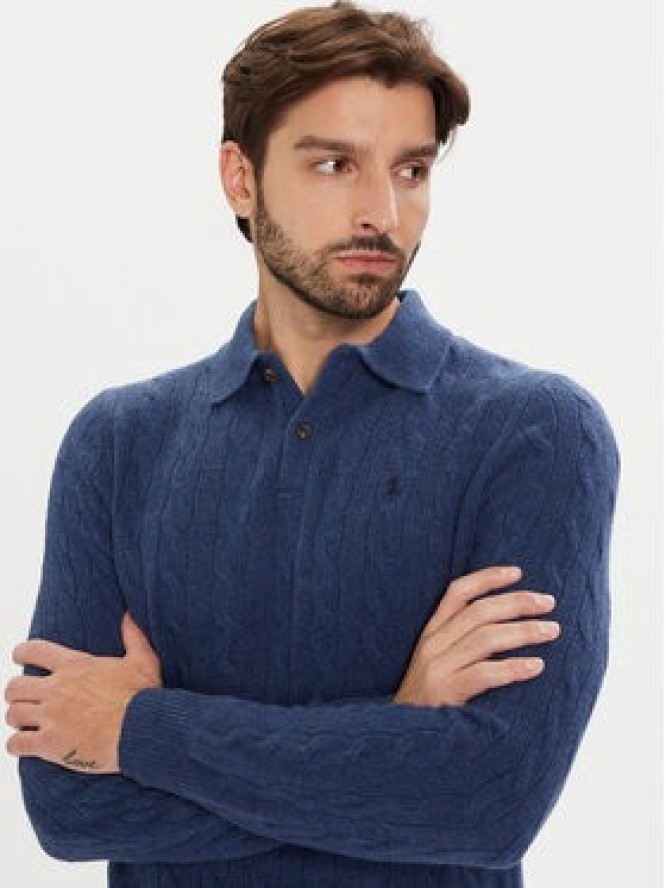 Polo Ralph Lauren Sweter 710974165003 Granatowy Regular Fit