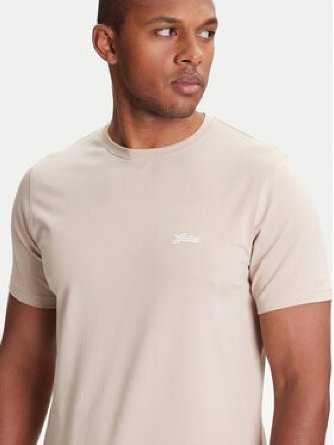 Guess T-Shirt M4GI70 KC9X0 Beżowy Slim Fit