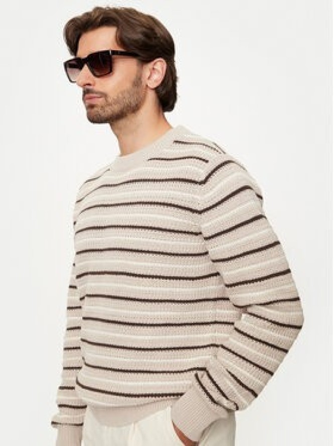 Jack & Jones Sweter Bronx 12264080 Beżowy Regular Fit
