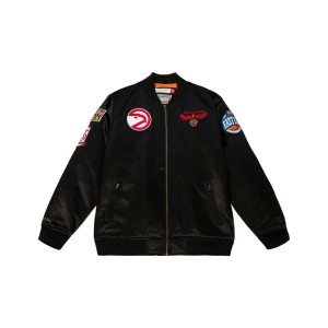 Bomber satynowy Mitchell & Ness Flight Atlanta Hawks
