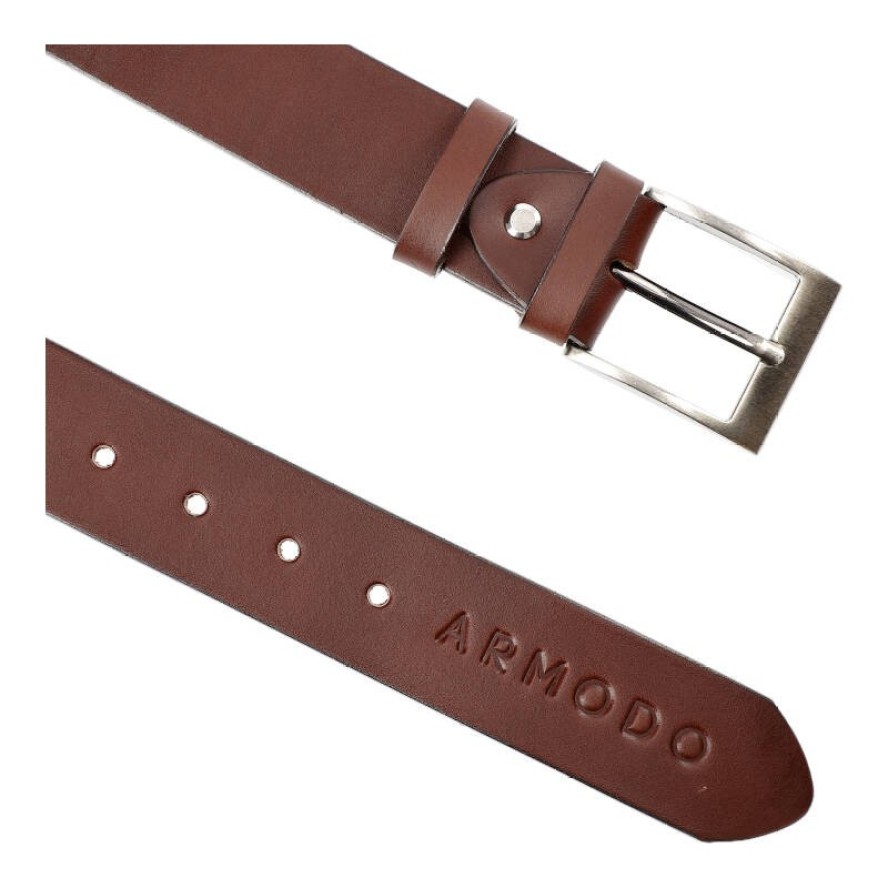 Brązowy Skórzany Pasek Męski Armodo