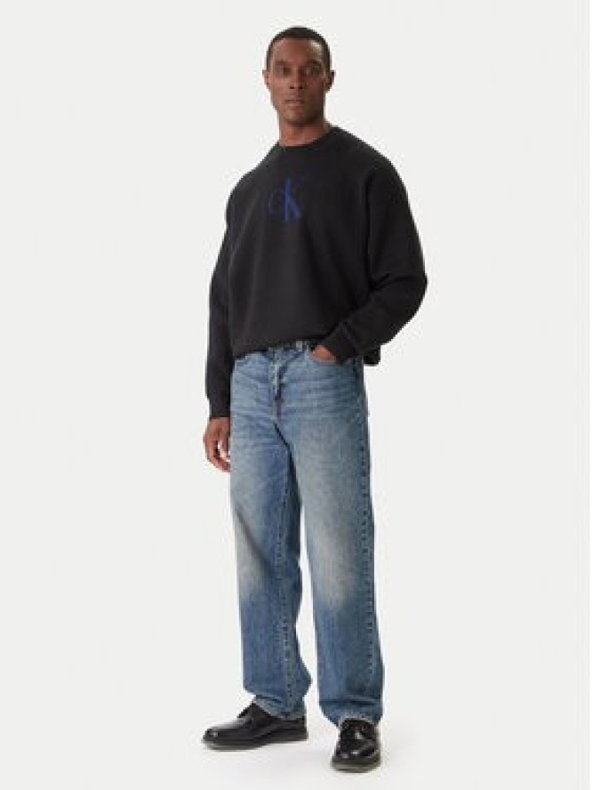 Calvin Klein Jeans Sweter LV04RD305G Czarny Relaxed Fit