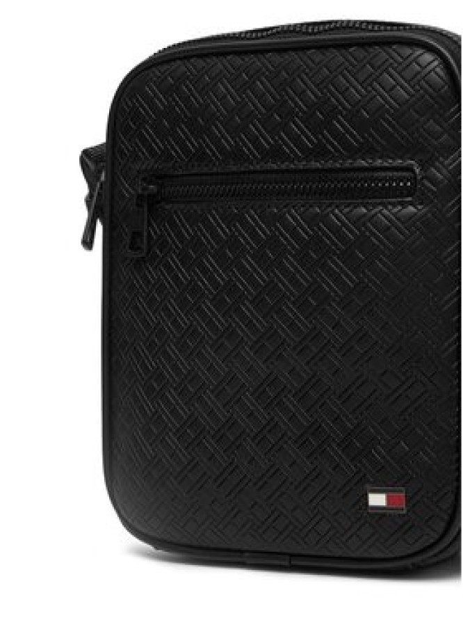 Tommy Hilfiger Saszetka Th Embossed Flag Mini Reporter AM0AM14193 Czarny