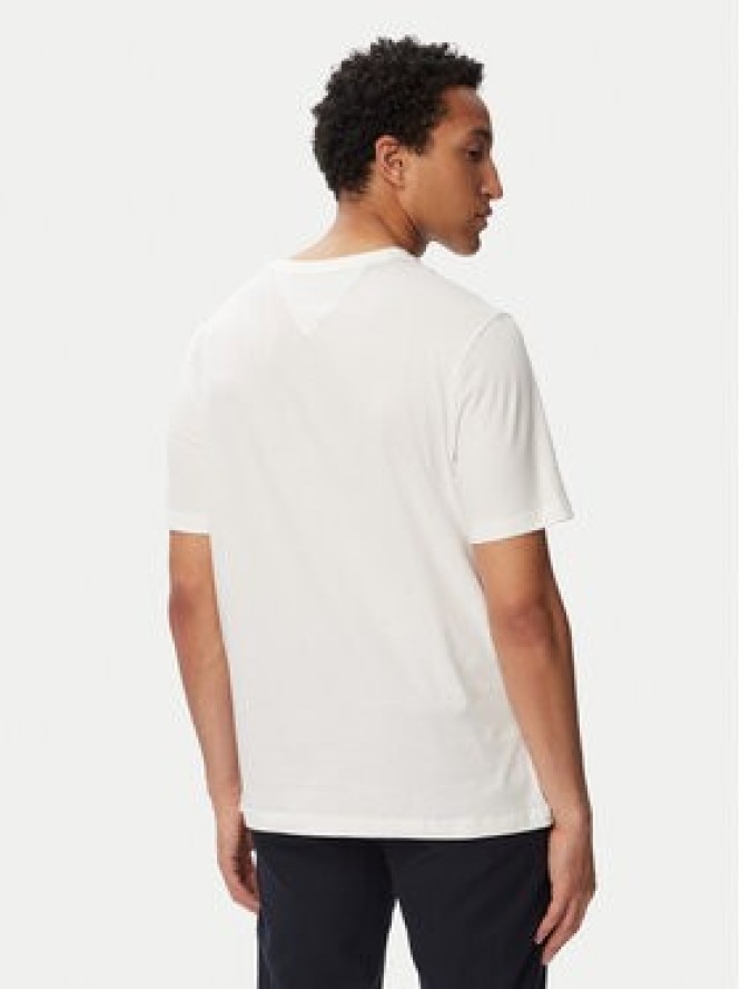 Tommy Hilfiger T-Shirt Script Stack MW0MW43224 Biały Regular Fit