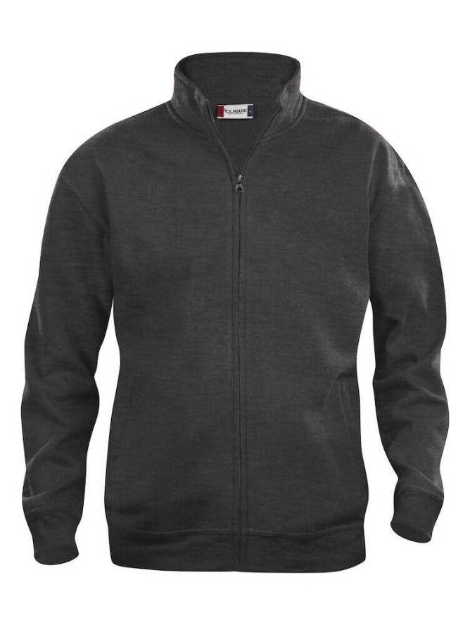 Kardigan męski Clique Everyday Comfort z pełnym zamkiem - melanż antracytowy