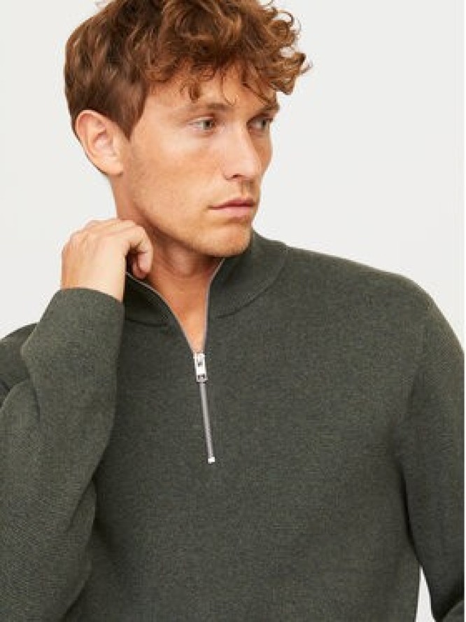 Jack & Jones Sweter Milano 12259664 Szary Relaxed Fit