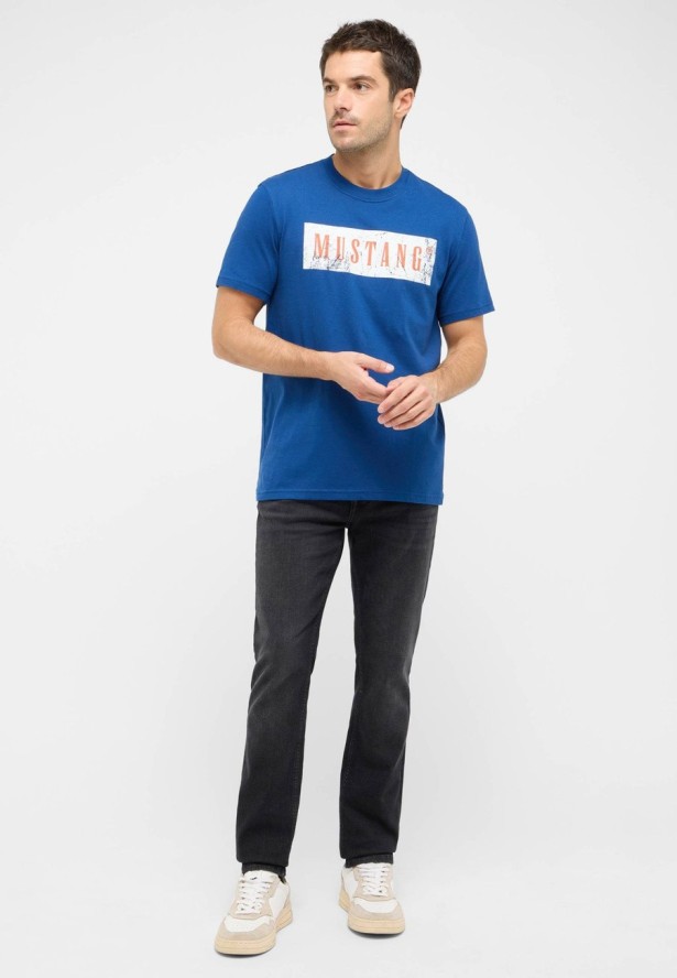 Męski T-Shirt Mustang Style Austin Navy Peony 1016274 5445