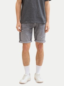 Tom Tailor Denim Szorty jeansowe 1041433 Szary Slim Fit