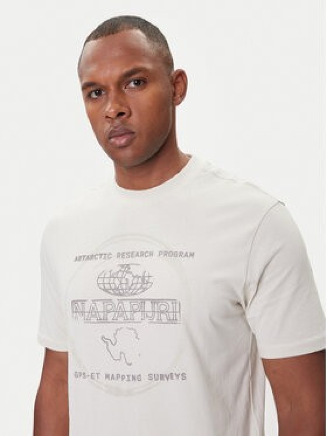 Napapijri T-Shirt S-Bald NP0A88SF Beżowy Regular Fit