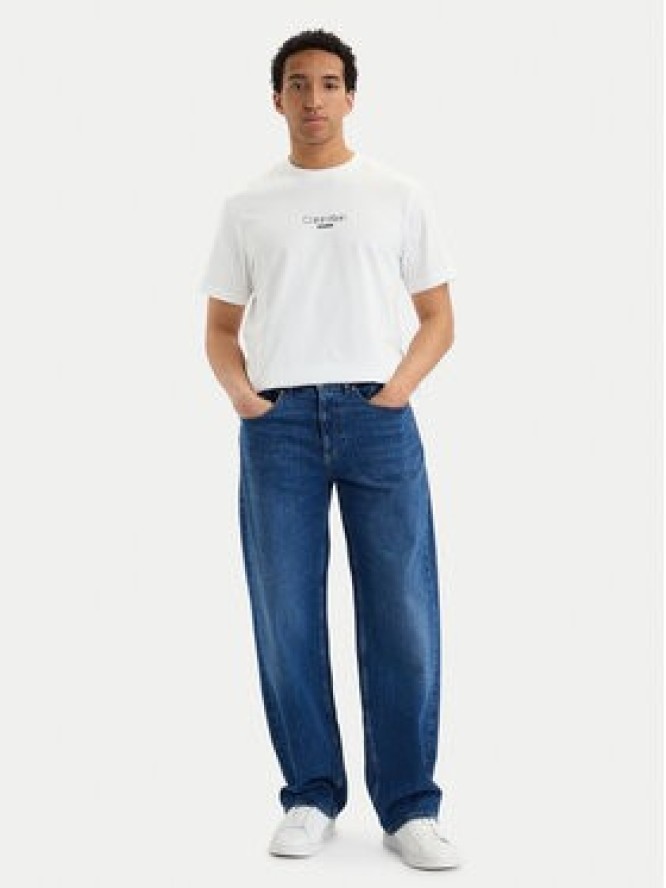 Calvin Klein Jeans T-Shirt LV04RB824G Biały Regular Fit