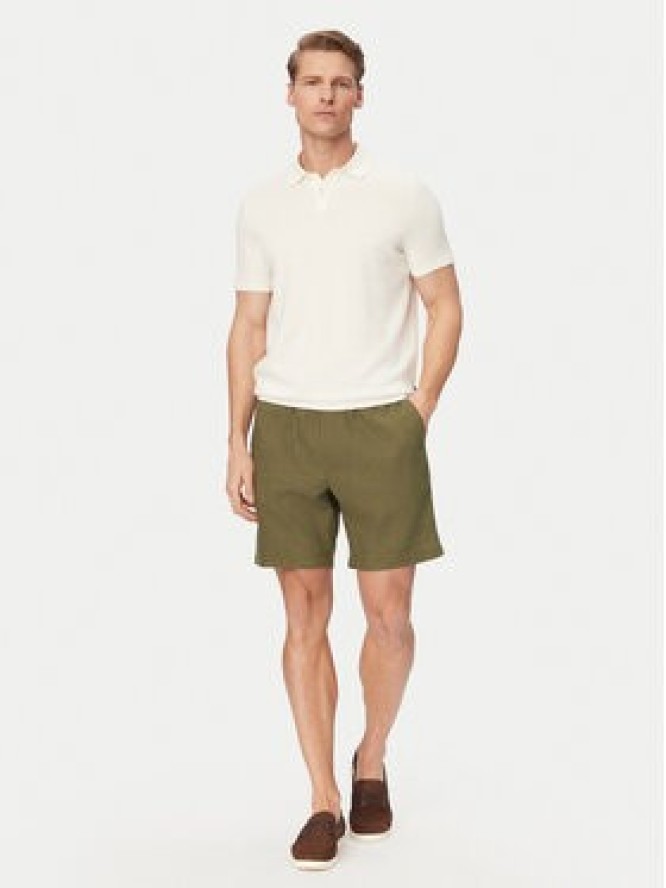 Tommy Hilfiger Szorty materiałowe Dover MW0MW44356 Zielony ciemny Regular Fit