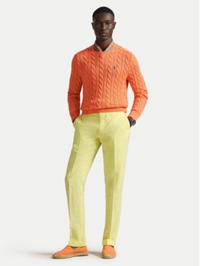 Polo Ralph Lauren Sweter 710775885529 Pomarańczowy ciemny Regular Fit