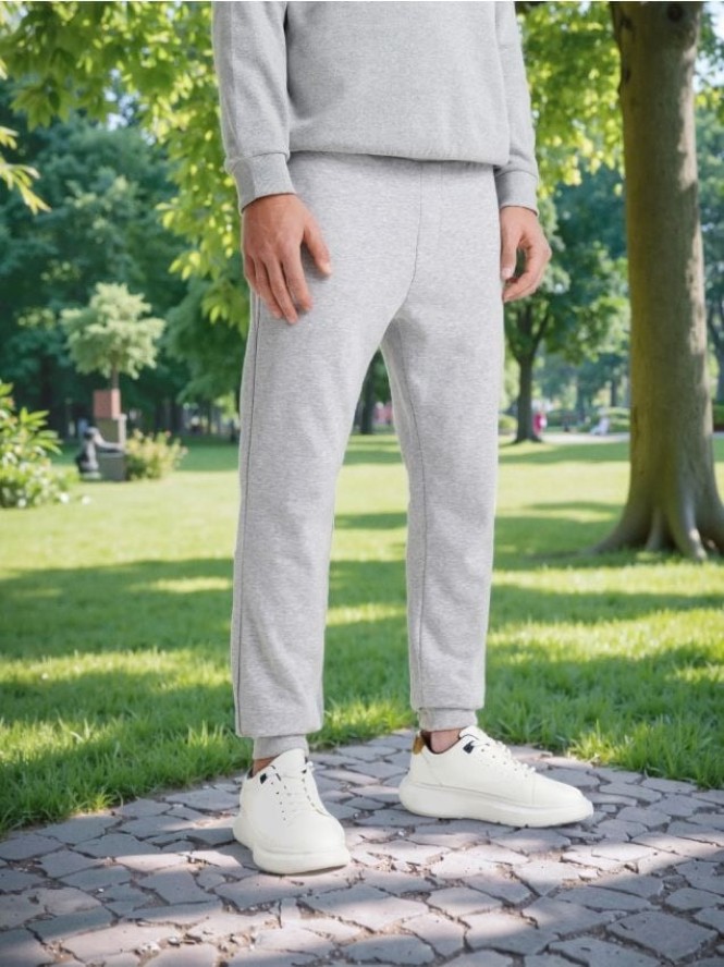 Spodnie dresowe slim jogger - szary