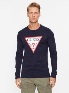 Guess Longsleeve Original Logo M2YI31 I3Z14 Granatowy Slim Fit