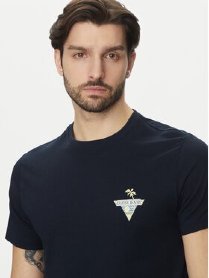 Guess Jeans T-Shirt M5GI55 K8FQ4 Granatowy Regular Fit