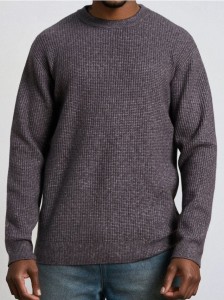 Prążkowany sweter - fioletowy