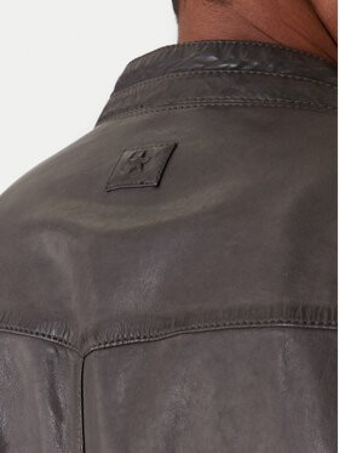 Milestone Kurtka skórzana Oliverio 611099 60770 Szary Regular Fit