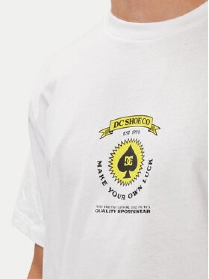 DC Shoes T-Shirt Lucky Hand Hss ADYZT05366 Biały Regular Fit