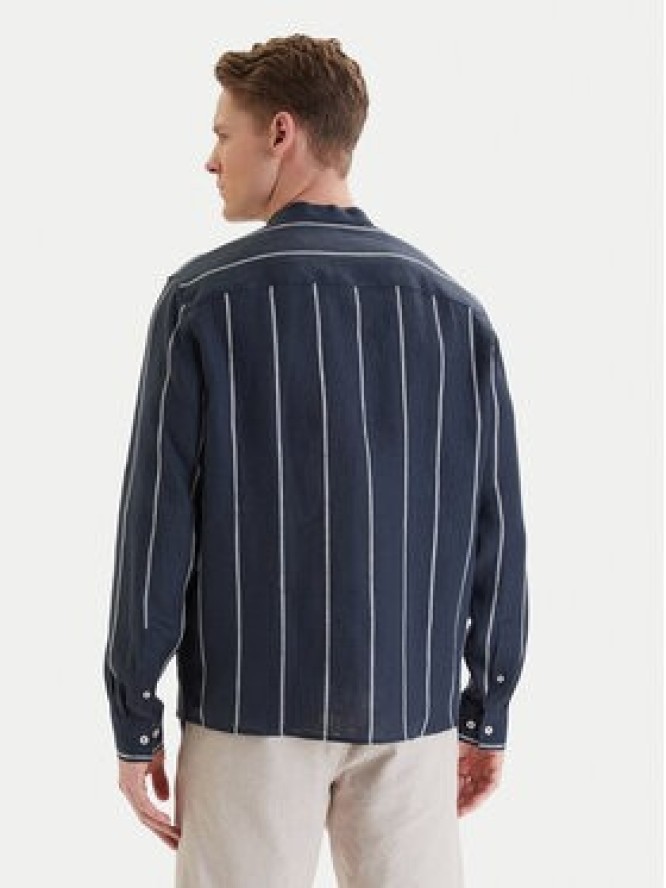 Bugatti Koszula 9550-78954C Granatowy Casual Fit